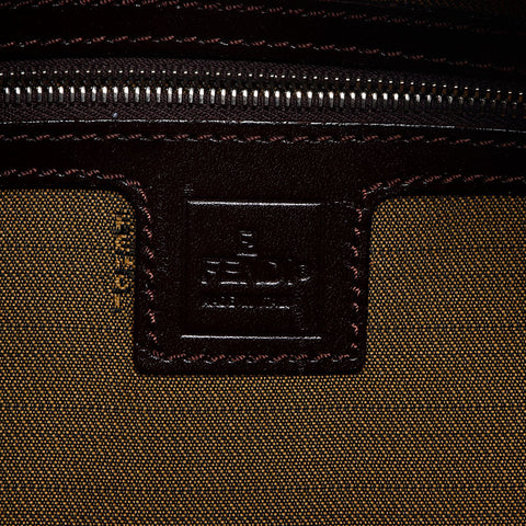 フェンディ FENDI ズッカ マンマバケット ショルダーバッグ ブラウン WS13047