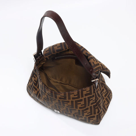 フェンディ FENDI ズッカ マンマバケット ショルダーバッグ ブラウン WS13047