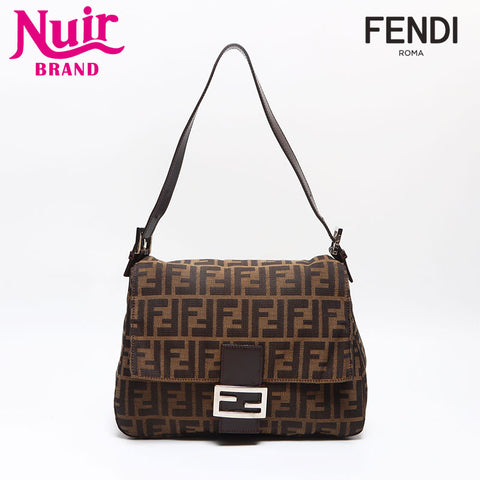 フェンディ FENDI ズッカ マンマバケット ショルダーバッグ ブラウン WS13047