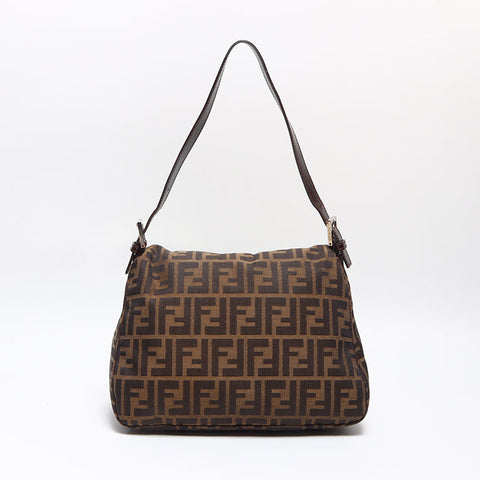 フェンディ FENDI ズッカ マンマバケット ショルダーバッグ ブラウン WS13047