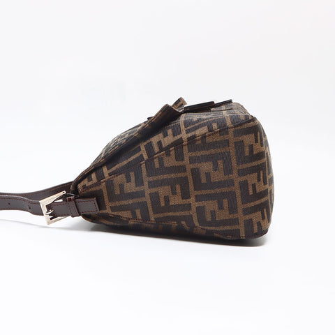 フェンディ FENDI ズッカ マンマバケット ショルダーバッグ ブラウン WS13047