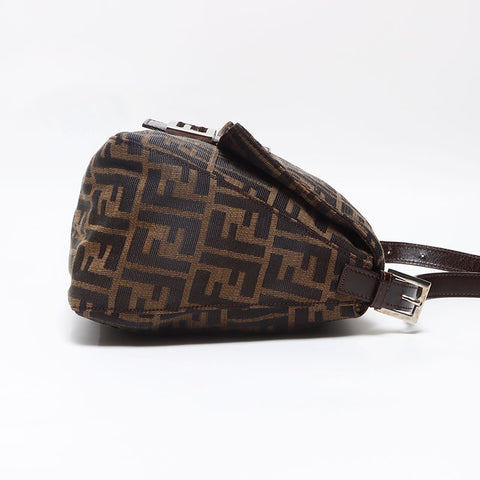 フェンディ FENDI ズッカ マンマバケット ショルダーバッグ ブラウン WS13047