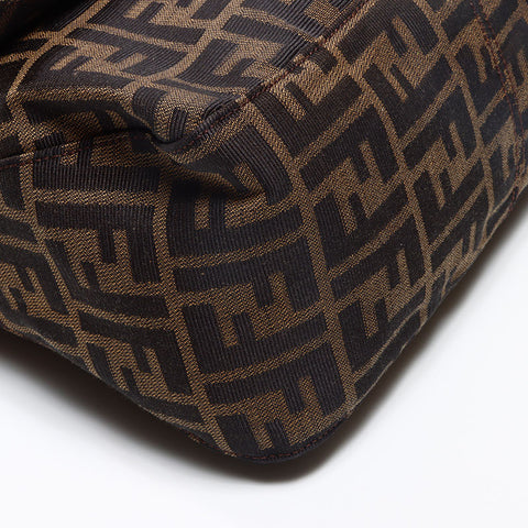 フェンディ FENDI ズッカ マンマバケット ショルダーバッグ ブラウン WS13047
