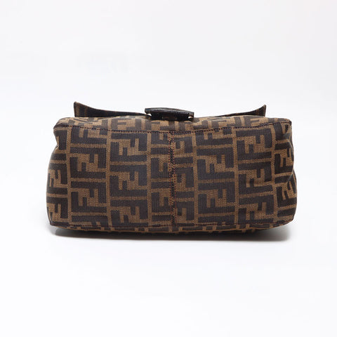 フェンディ FENDI ズッカ マンマバケット ショルダーバッグ ブラウン WS13047
