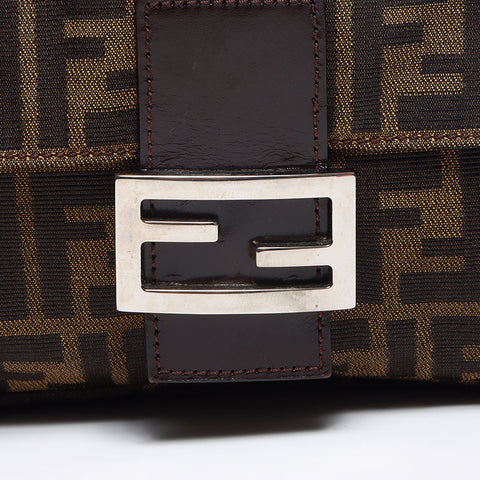 フェンディ FENDI ズッカ マンマバケット ショルダーバッグ ブラウン WS13047