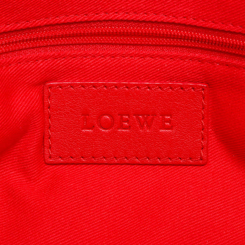 LOEWE 标志皮革单肩包红色 WS13048