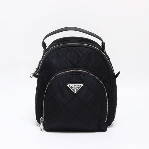 プラダ PRADA テスート ロゴ キルティング リュック・デイパック ブラック WS13049