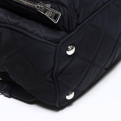 プラダ PRADA テスート ロゴ キルティング リュック・デイパック ブラック WS13049