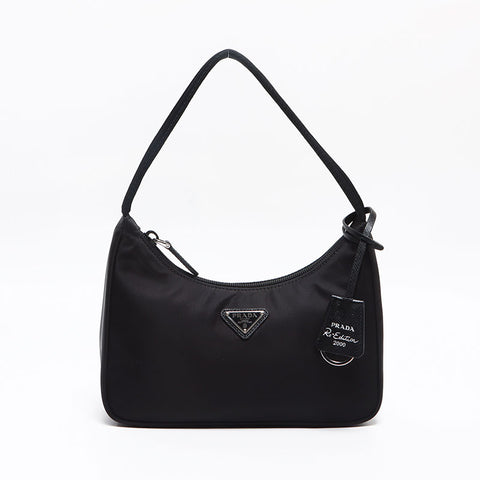 プラダ PRADA ナイロン Re-Edition 2000 ホーボーバッグ ハンドバッグ ブラック WS13050