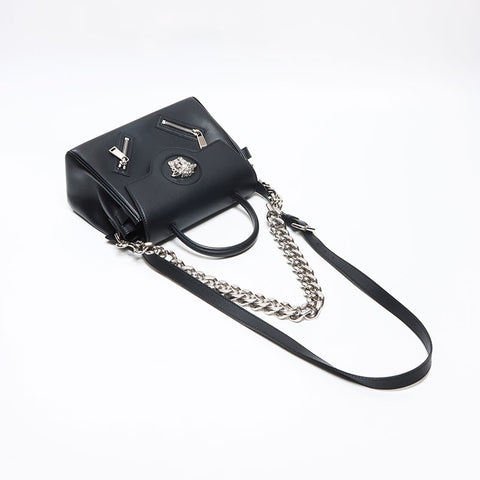 ヴェルサーチ VERSACE La Medusa ラ メドゥーサ レザー チェーン ショルダーバッグ ブラック WS13052