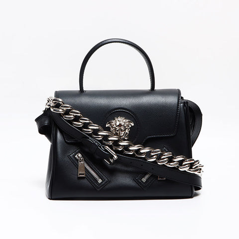 ヴェルサーチ VERSACE La Medusa ラ メドゥーサ レザー チェーン ショルダーバッグ ブラック WS13052