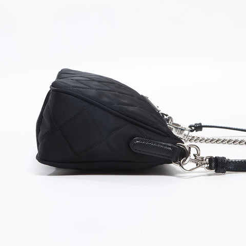 プラダ PRADA ナイロン 2way チェーン キルティング ショルダーバッグ ブラック WS13053