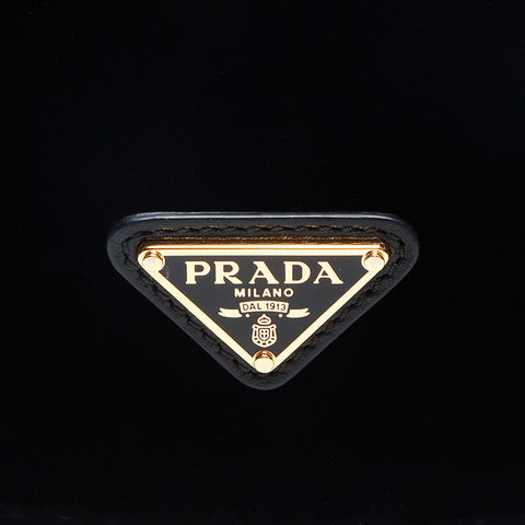 プラダ PRADA ベロア 巾着 ショルダーバッグ ブラック WS13054