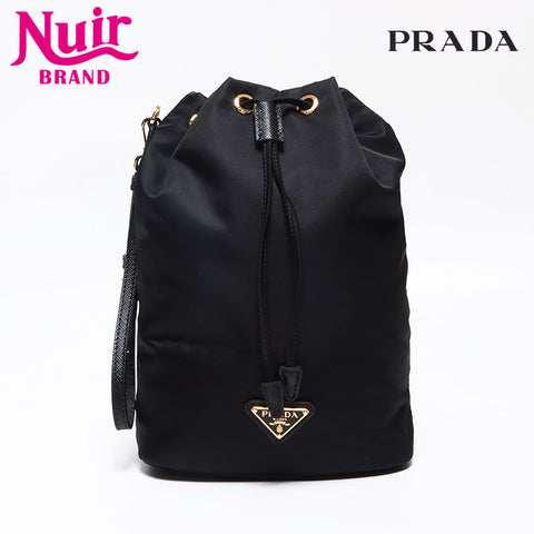 PRADA Nylon Handbag black WS13055