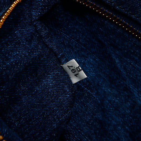 PRADA Canapa 牛仔布 M 手提包海军蓝 WS13056