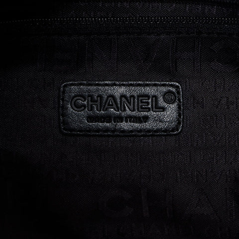 シャネル CHANEL チョコバー レザー ボーリングバッグ ボストンバッグ ブラック WS13059