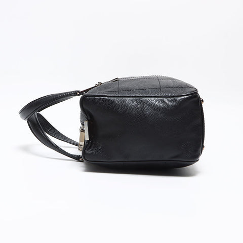 シャネル CHANEL チョコバー レザー ボーリングバッグ ボストンバッグ ブラック WS13059