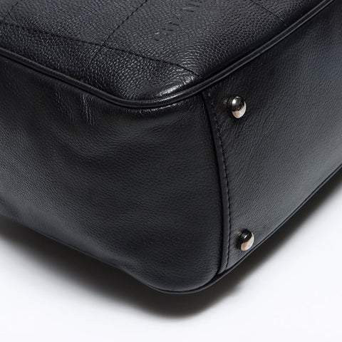 シャネル CHANEL チョコバー レザー ボーリングバッグ ボストンバッグ ブラック WS13059