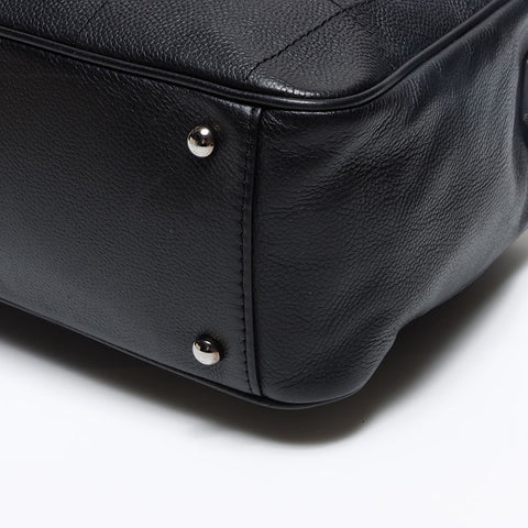 シャネル CHANEL チョコバー レザー ボーリングバッグ ボストンバッグ ブラック WS13059