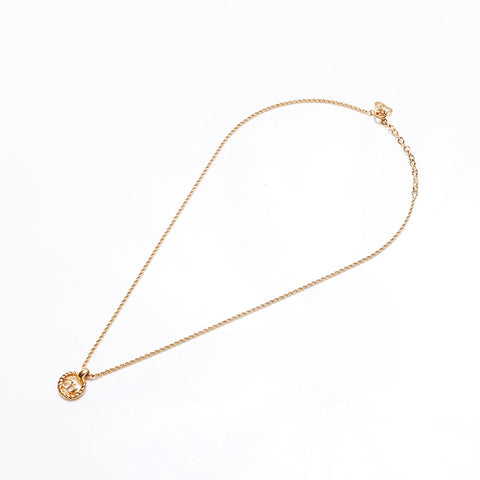 Christian Dior CD logo Chain Necklace gold WS13072