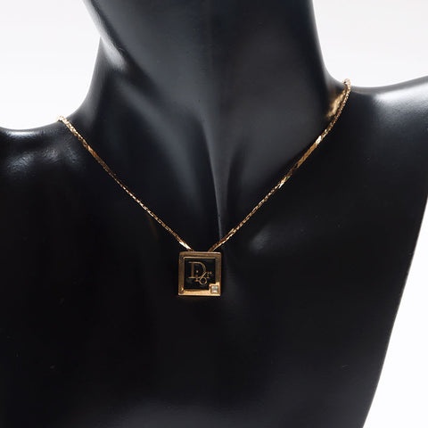 Christian Dior CD logo Chain Necklace gold WS13074