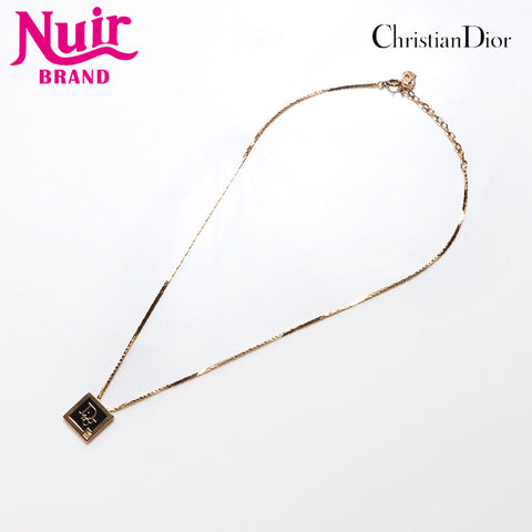 Christian Dior CD logo Chain Necklace gold WS13074