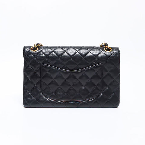 CHANEL No. 2 COCO Mark Turnlock Matelasse Double Flap Shoulder Bag black WS13076