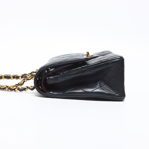 CHANEL No. 2 COCO Mark Turnlock Matelasse Double Flap Shoulder Bag black WS13076