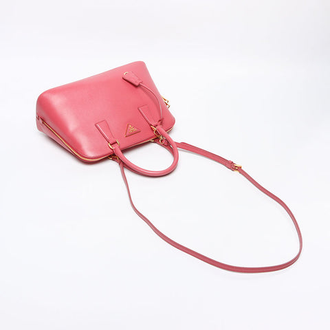 プラダ PRADA サフィアーノ トライアングル 2way ハンドバッグ ピンク WS13079