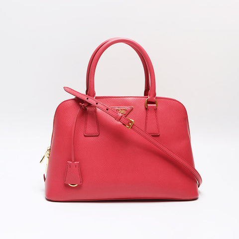 プラダ PRADA サフィアーノ トライアングル 2way ハンドバッグ ピンク WS13079