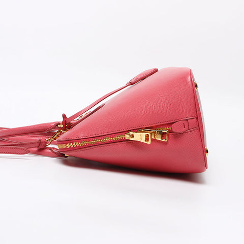 プラダ PRADA サフィアーノ トライアングル 2way ハンドバッグ ピンク WS13079