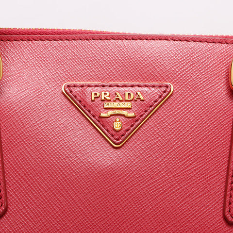 プラダ PRADA サフィアーノ トライアングル 2way ハンドバッグ ピンク WS13079