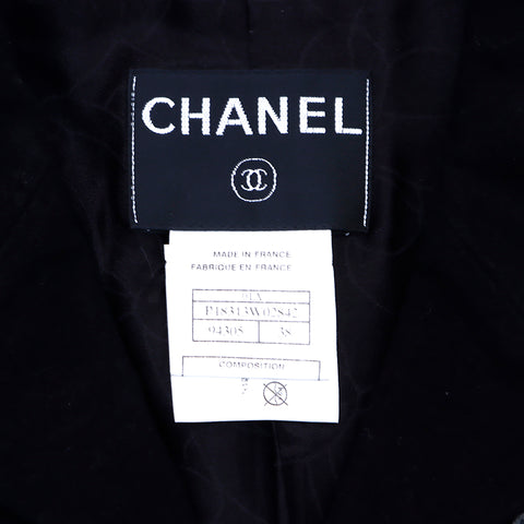 シャネル CHANEL 01A スパンコール 38 ジャケット ブラック WS1307