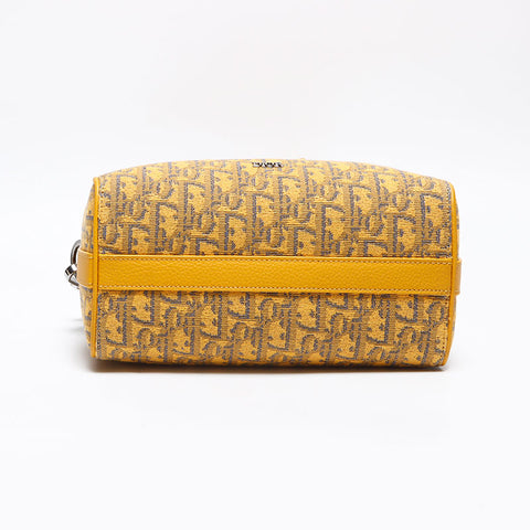 極美品 クリスチャンディオール Christian Dior リンゴット22 オブリーク ジャガード トロッター ショルダーバッグ イエロー WS13085