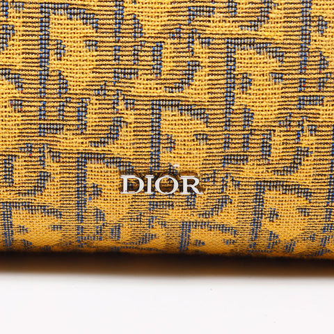 極美品 クリスチャンディオール Christian Dior リンゴット22 オブリーク ジャガード トロッター ショルダーバッグ イエロー WS13085