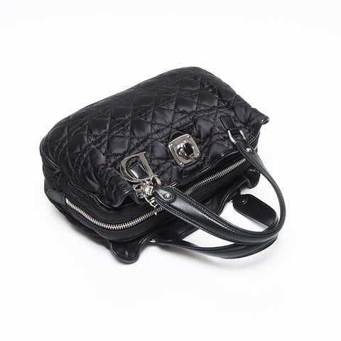 Christian Dior Cannage quilted nylon Shoulder Bag black WS13086