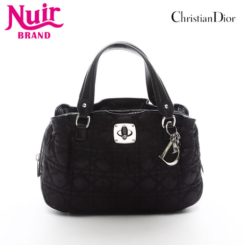Christian Dior Cannage quilted nylon Shoulder Bag black WS13086