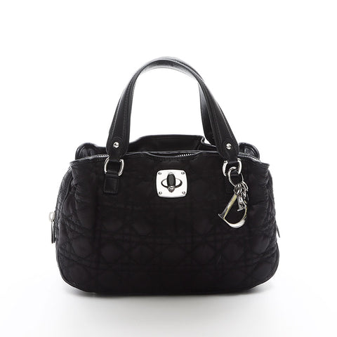 Christian Dior Cannage quilted nylon Shoulder Bag black WS13086