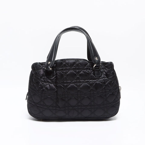 Christian Dior Cannage quilted nylon Shoulder Bag black WS13086