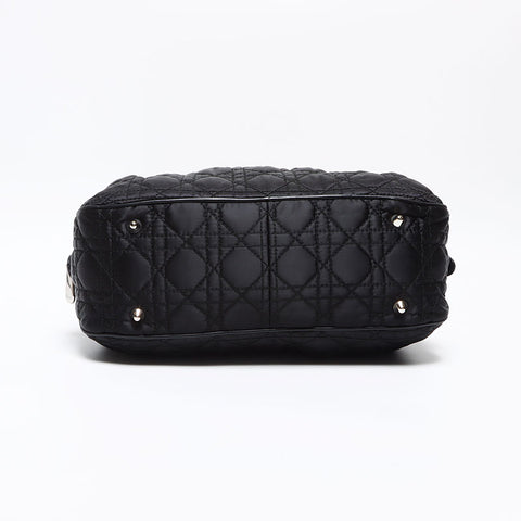 Christian Dior Cannage quilted nylon Shoulder Bag black WS13086