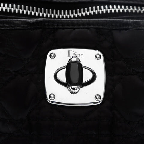 Christian Dior Cannage quilted nylon Shoulder Bag black WS13086