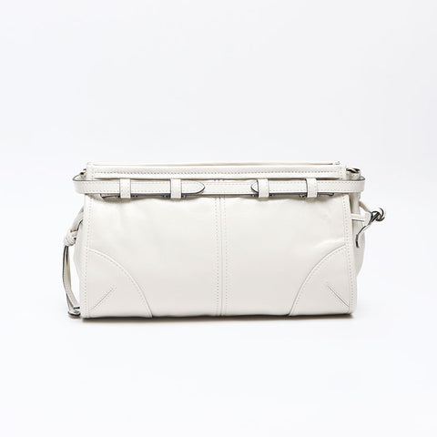 プラダ PRADA レザー ロゴ　ソフトルックスレザー ショルダーバッグ ホワイト WS13088