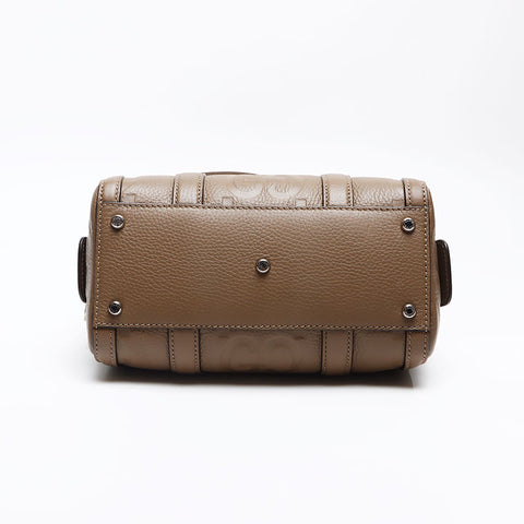 グッチ GUCCI レザー ジャイアントGG ミニボストン ショルダーバッグ ブラウン WS13089