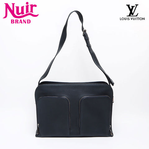Louis Vuitton Louis Vuitton Naxos Leder Umhängetasche Marine WS13091