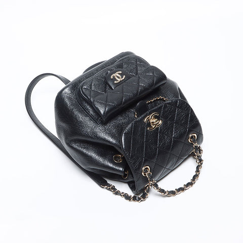 シャネル CHANEL レザー マトラッセ ミニ リュック・デイパック ブラック WS13094