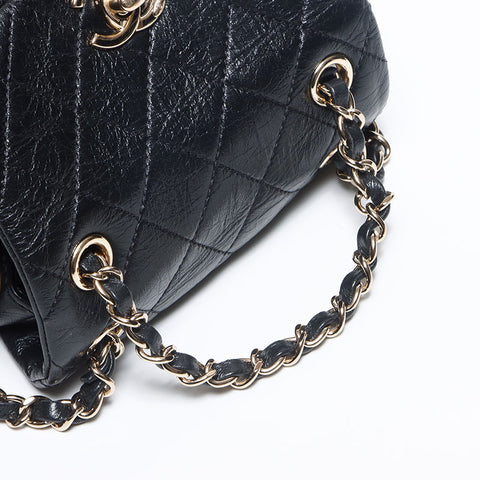 シャネル CHANEL レザー マトラッセ ミニ リュック・デイパック ブラック WS13094