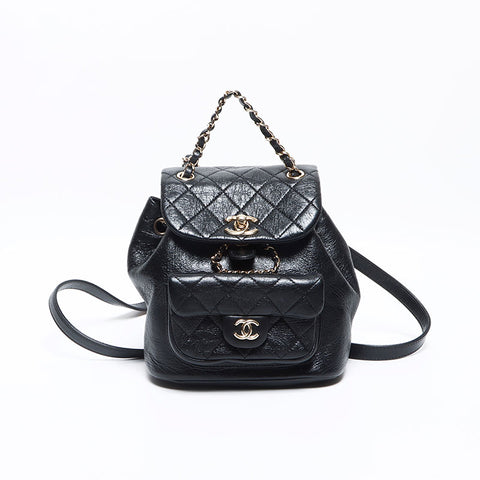 シャネル CHANEL レザー マトラッセ ミニ リュック・デイパック ブラック WS13094