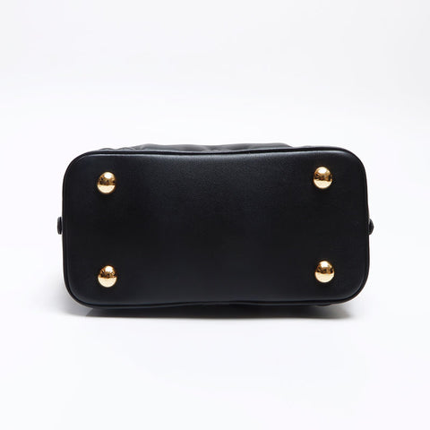 LOUIS VUITTON Alma BB Soft Leather Bubble Gram M59793 Handbag black WS13107