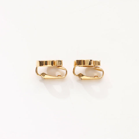 Christian Dior Rhinestone CD Logo Earring gold WS13111