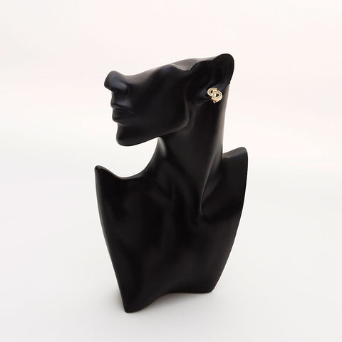 Christian Dior Rhinestone CD Logo Earring gold WS13111